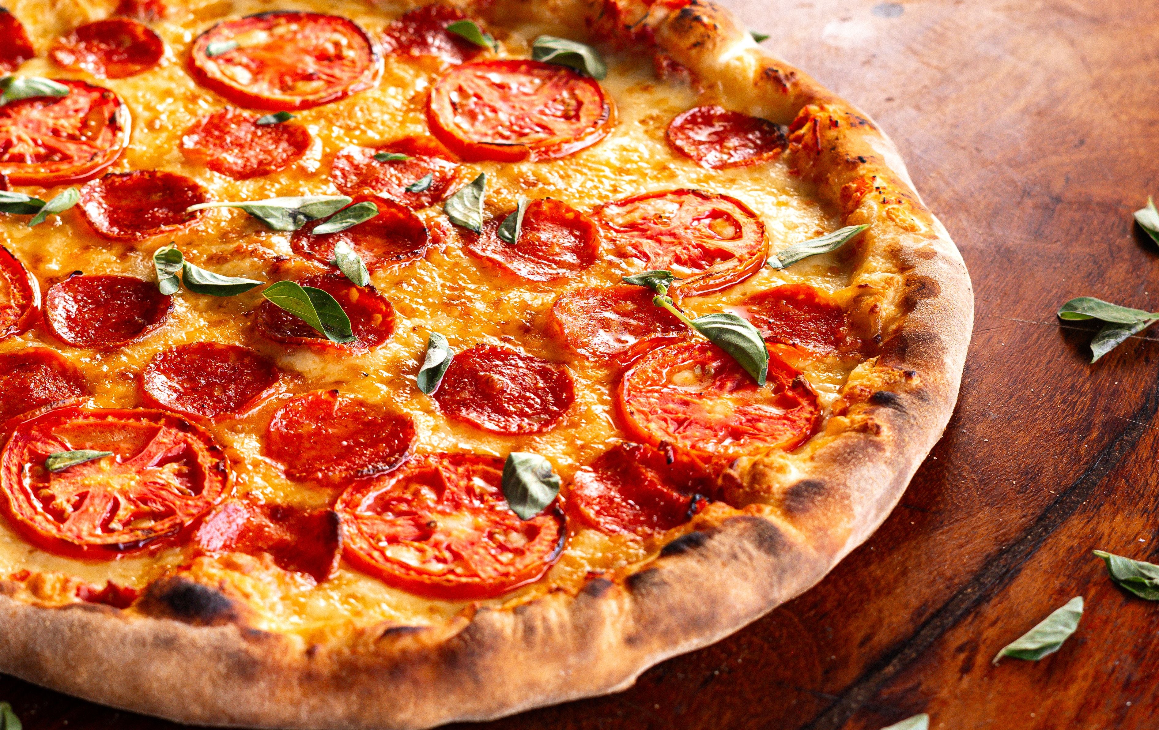 Fundo da pizzaria com forno a lenha ou ingredientes